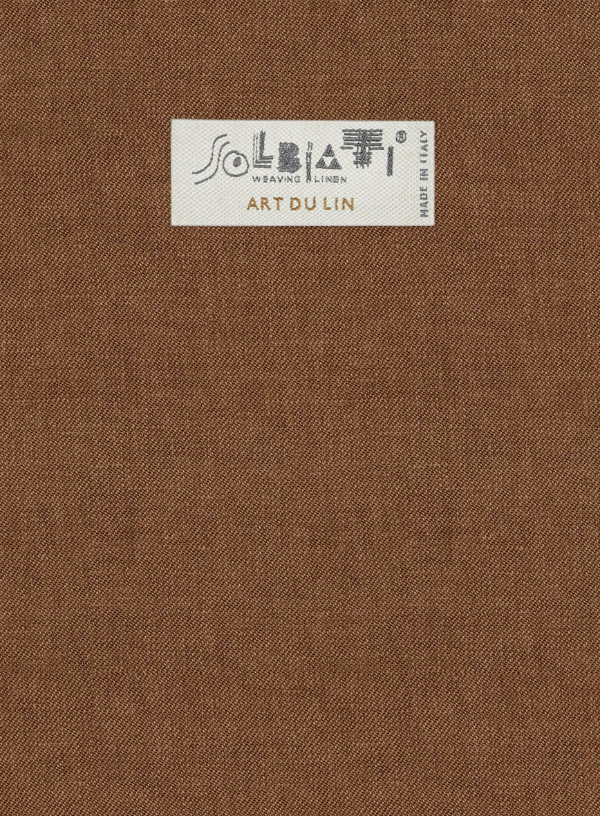 Solbiati Art Du Lin Otter Brown Linen Jacket - Image 2