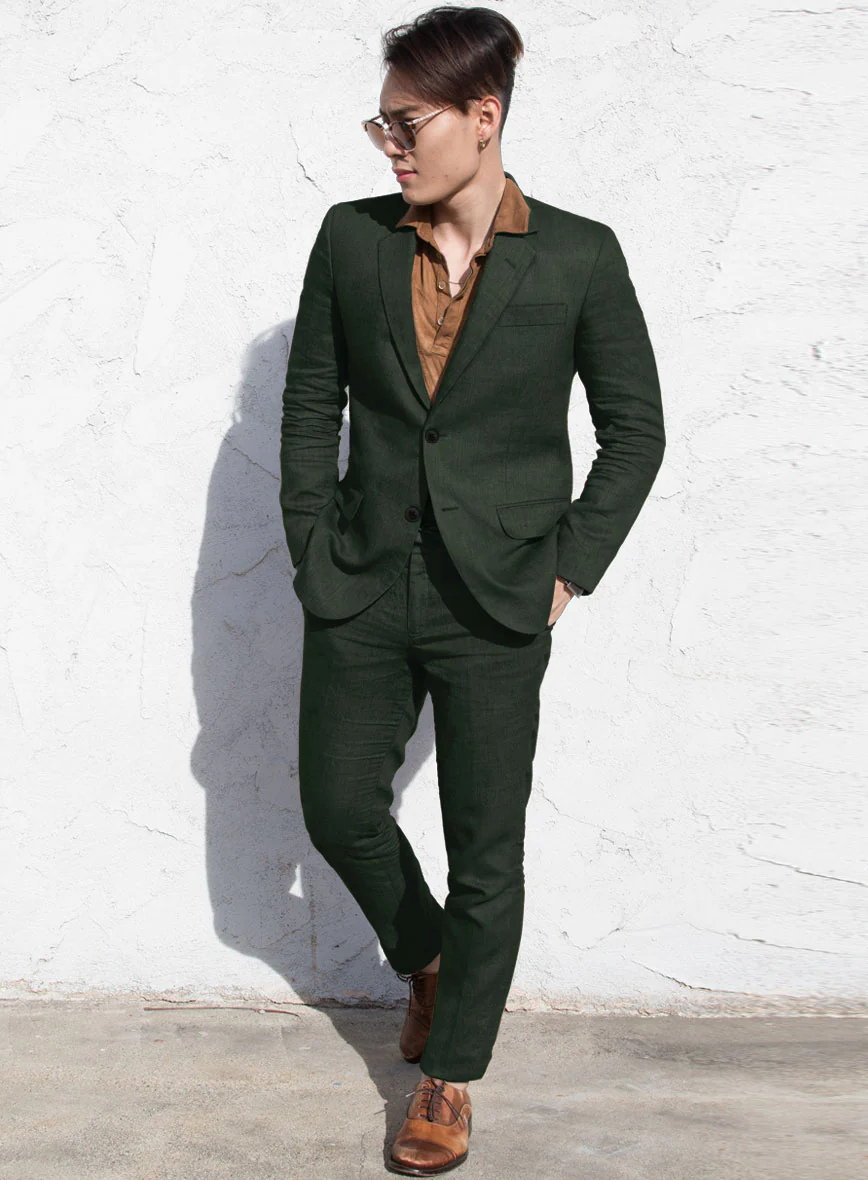 Solbiati Art Du Lin Palm Green Linen Suit - Image 2