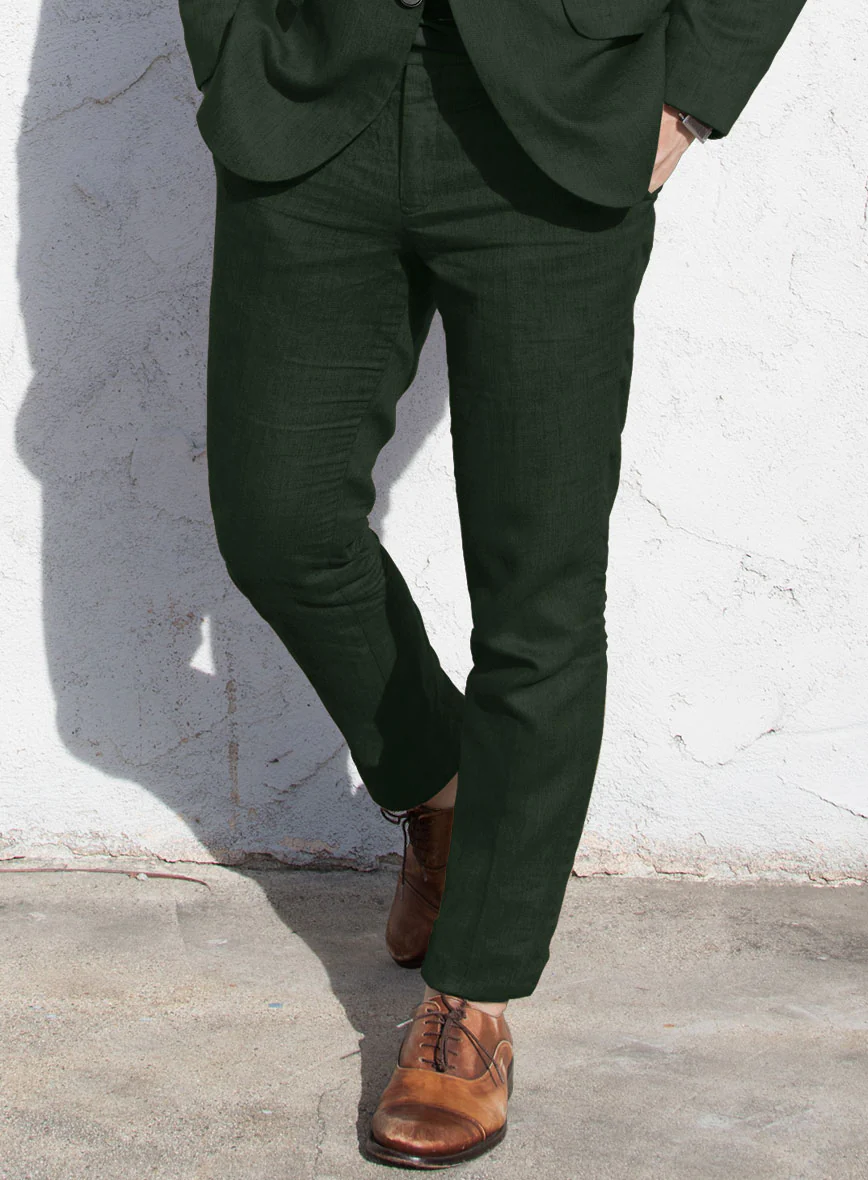 Solbiati Art Du Lin Palm Green Linen Suit - Image 4