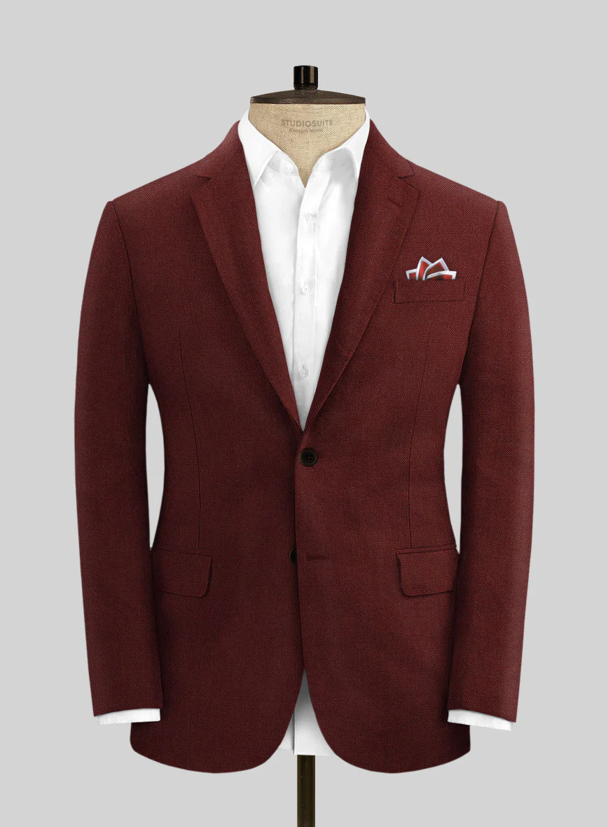 Solbiati Art Du Lin Rustic Red Linen Jacket