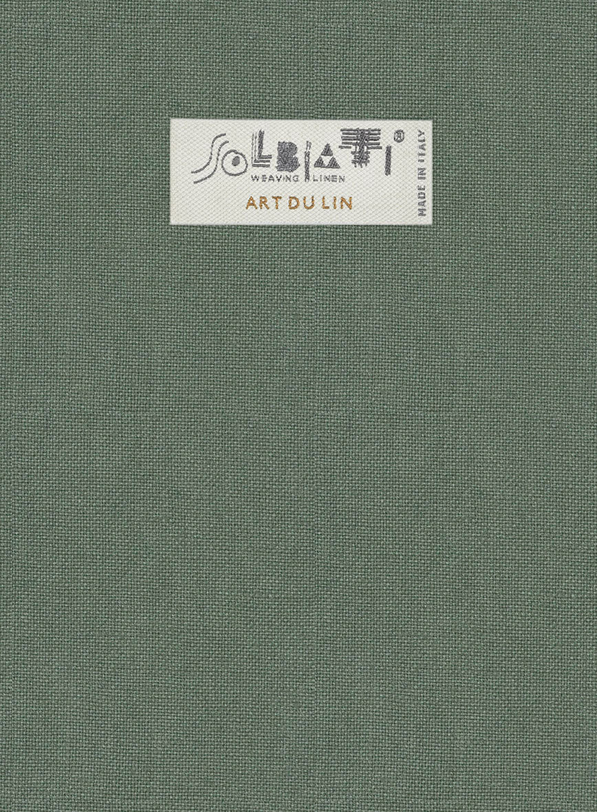 Solbiati Art Du Lin Sage Green Linen Pants - Image 3