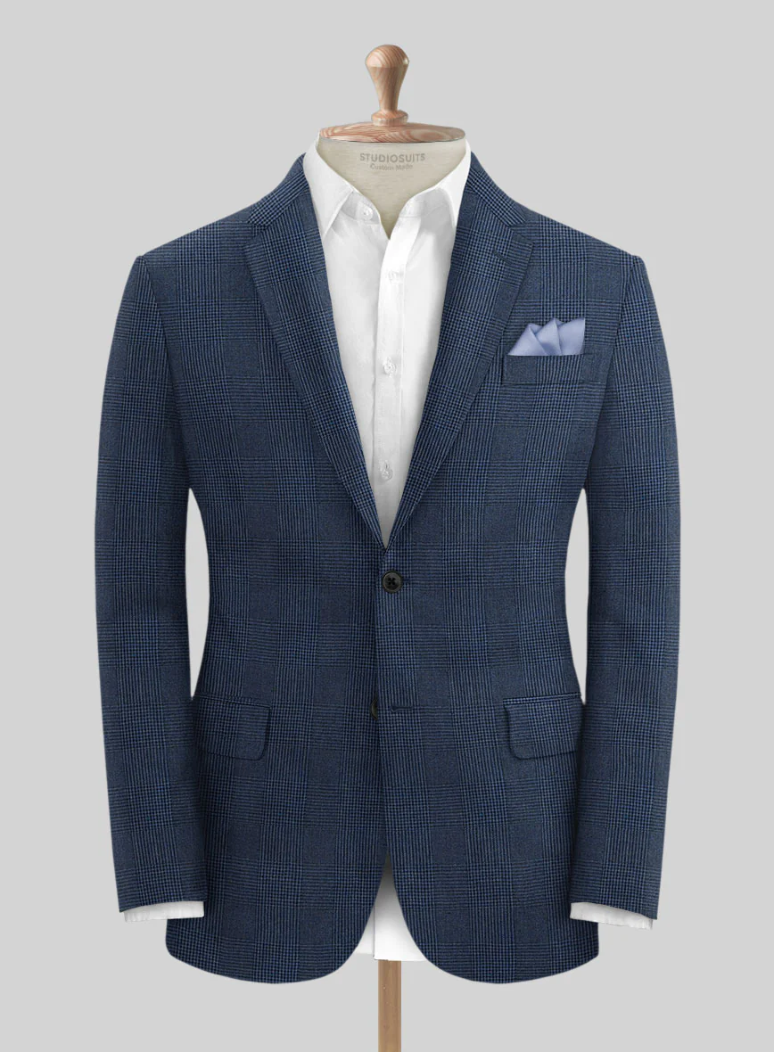 Solbiati Artic Blue Check Linen Suit - Image 3