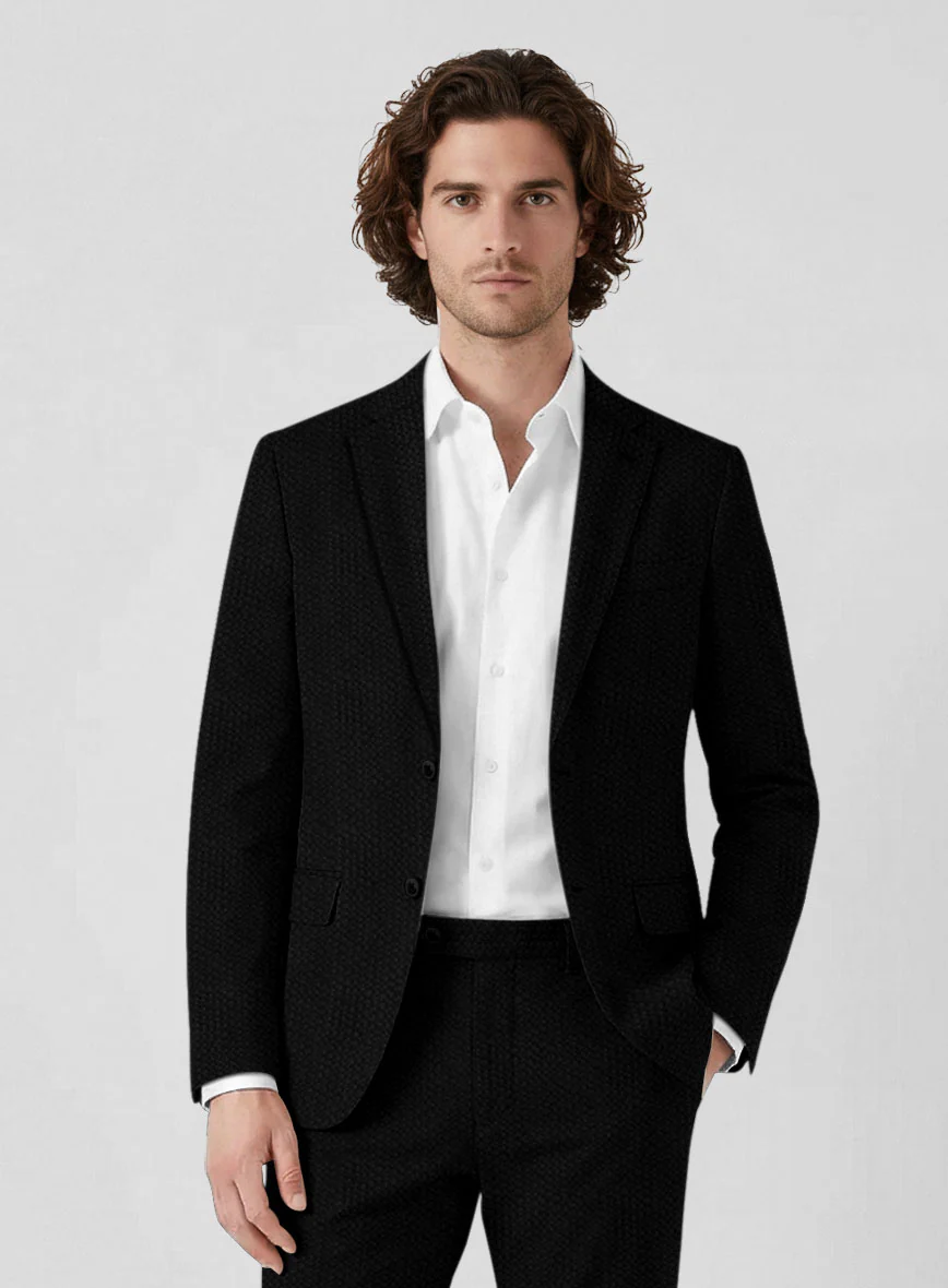 Solbiati Black Seersucker Suit - Image 4