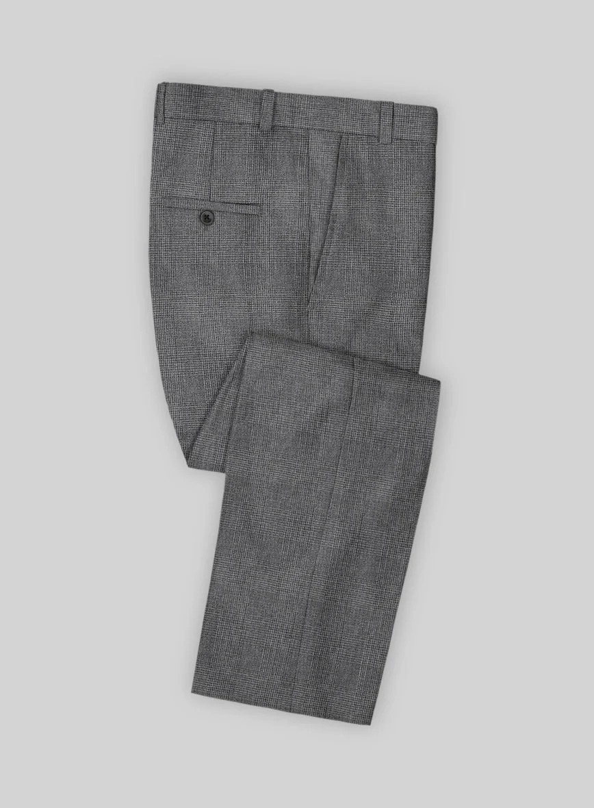 Solbiati Blue Gray Check Linen Suit - Image 5