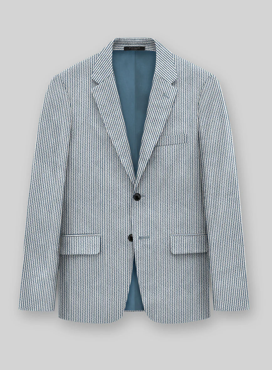 Solbiati Blue Seersucker Suit - Image 3