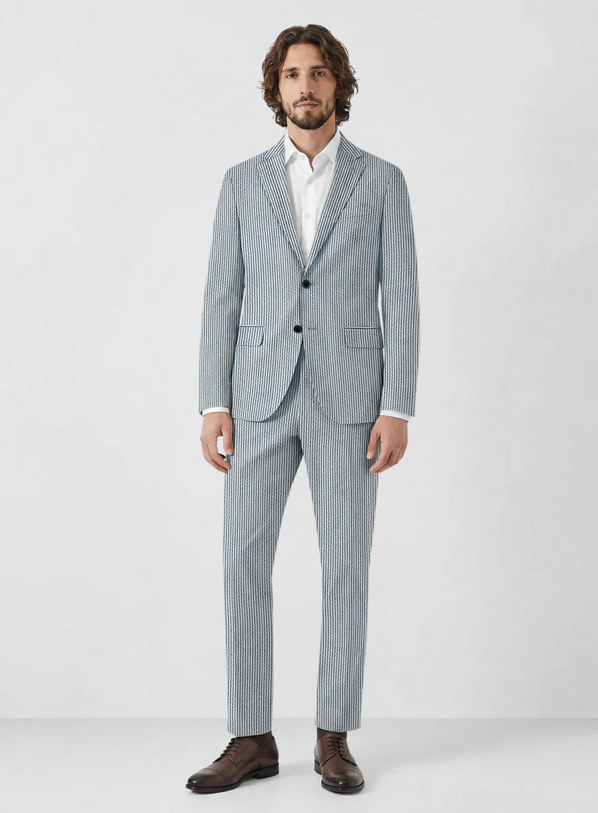 Solbiati Blue Seersucker Suit