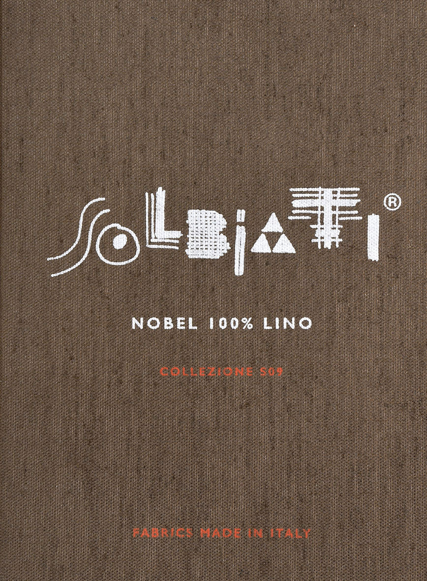Solbiati Brown Checks Linen Pants - Image 3