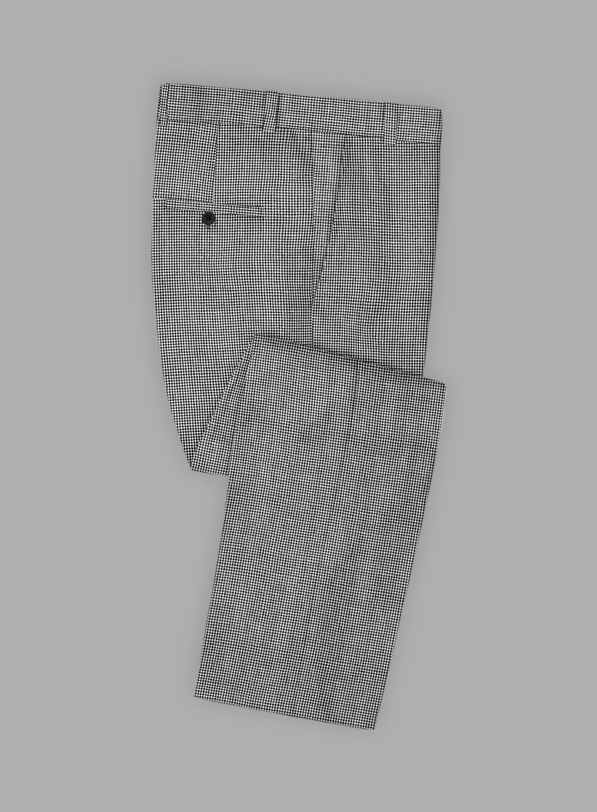 Solbiati BW Houndstooth Linen Pants