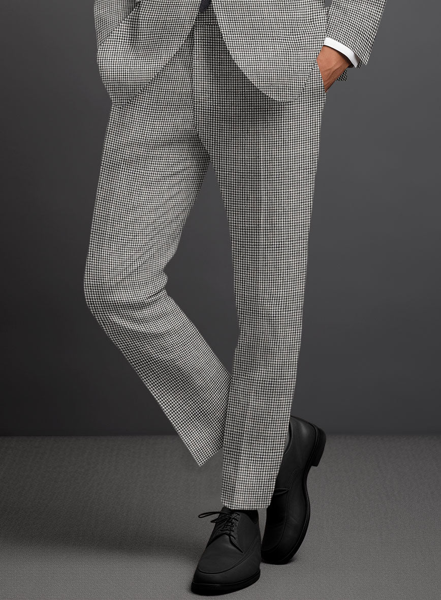 Solbiati BW Houndstooth Linen Suit - Image 5