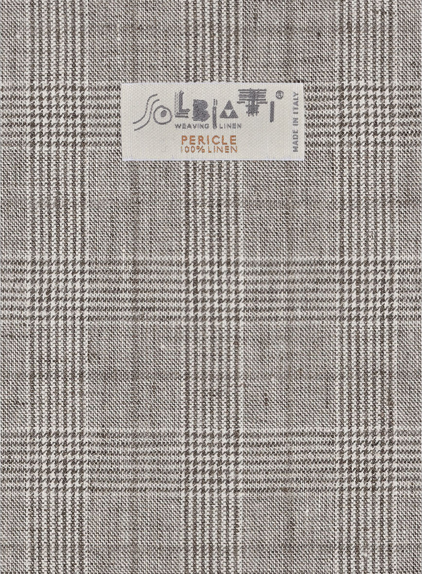 Solbiati Carre Brown Glen Linen Suit - Image 7