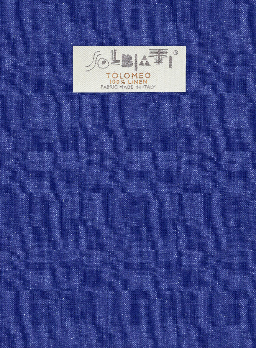 Solbiati Cobalt Blue Linen Pants - Image 3