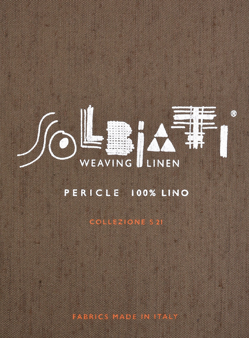Solbiati Dark Beige Stripe Linen Jacket - Image 6