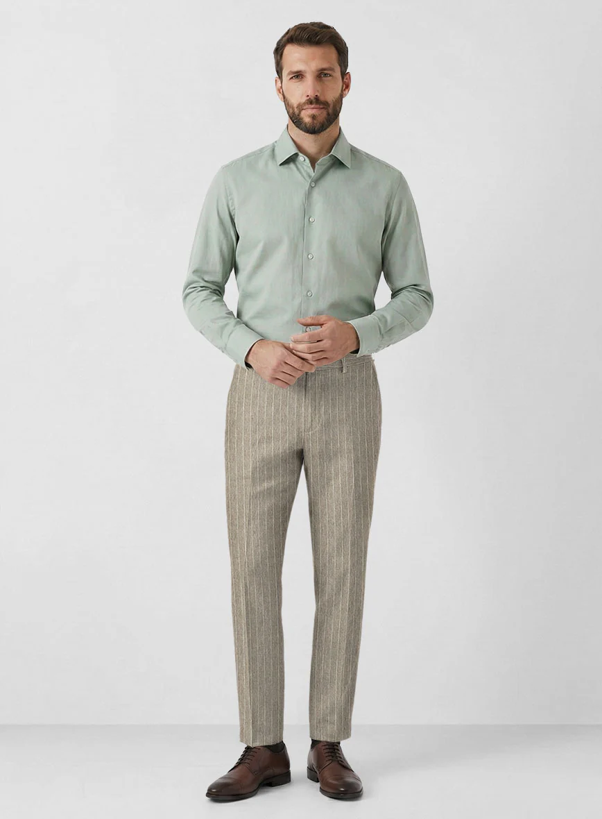 Solbiati Dark Beige Stripe Linen Suit - Image 7