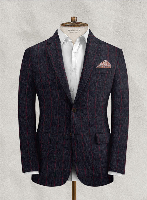 Solbiati Dark Blue Checks Seersucker Suit - Image 3