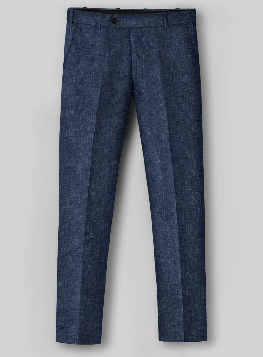 Solbiati Denim Dark Blue Linen Pants - Image 2