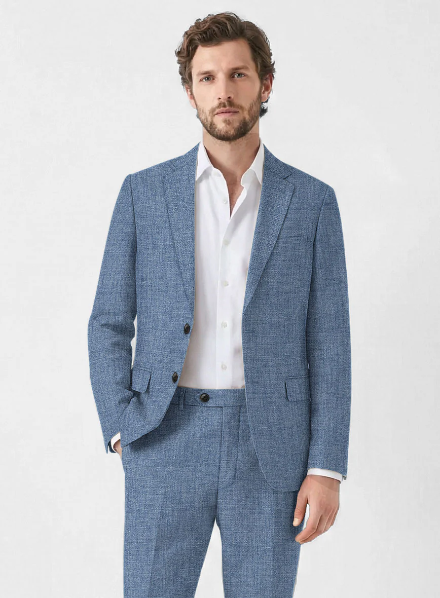 Solbiati Denim Light Blue Linen Jacket - Image 2