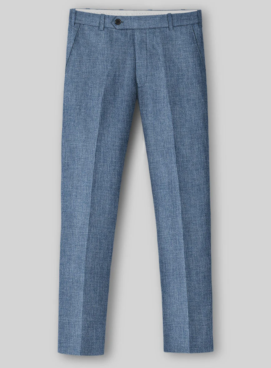 Solbiati Denim Light Blue Linen Pants - Image 2