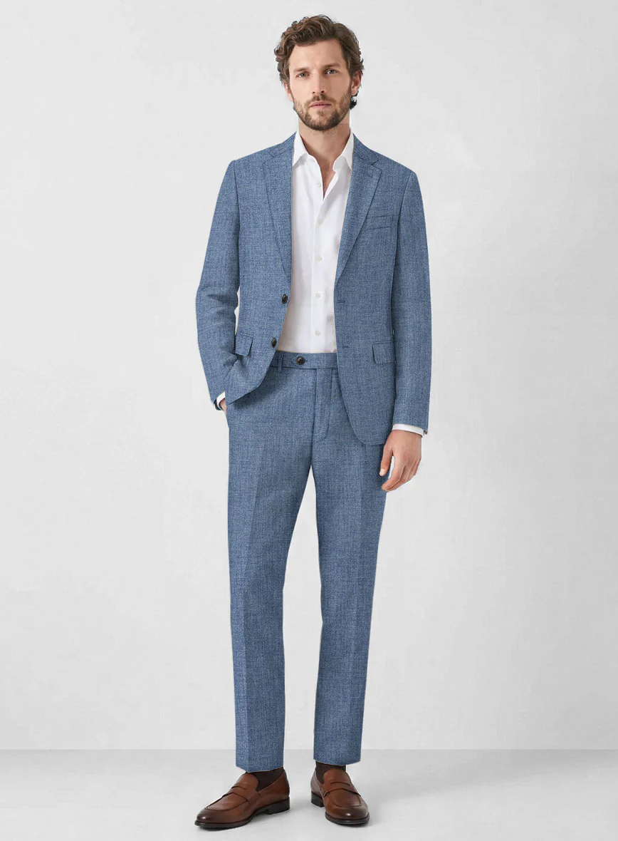 Solbiati Denim Light Blue Linen Suit