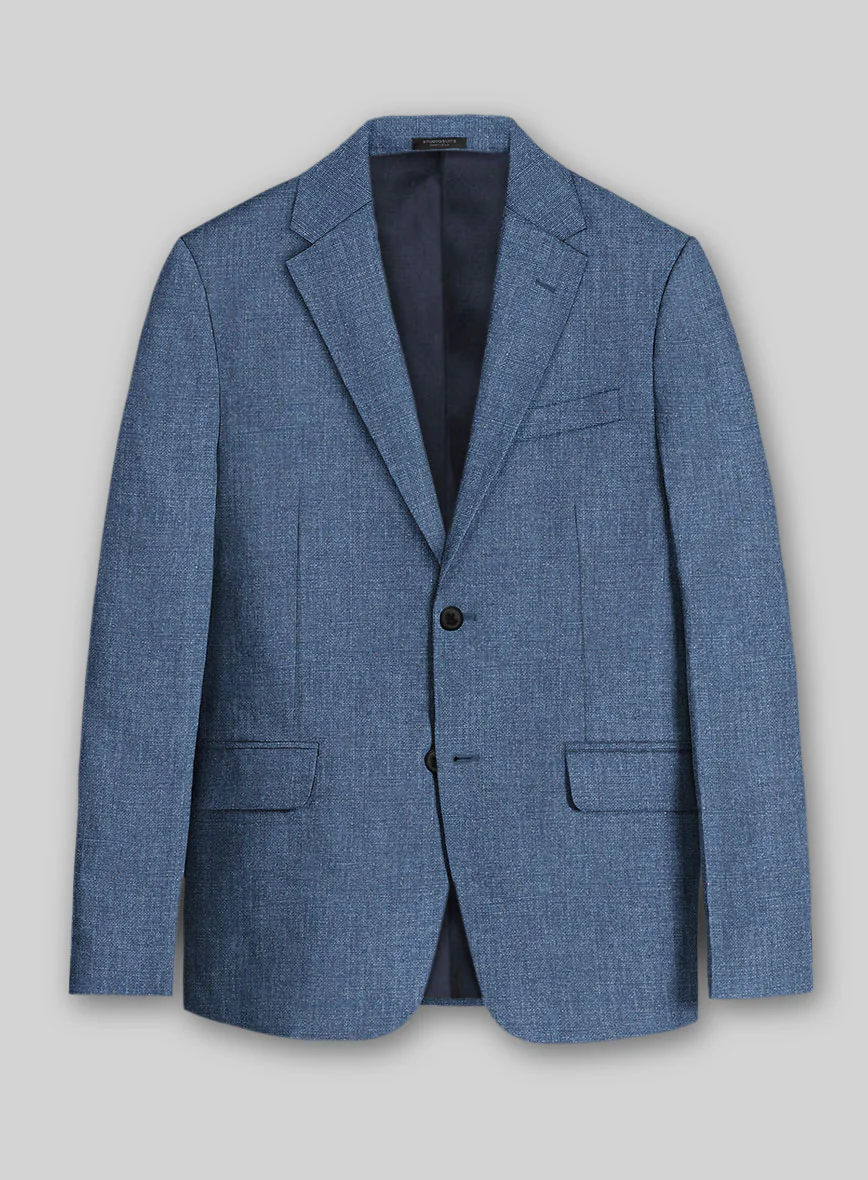 Solbiati Denim Mid Blue Linen Suit - Image 4