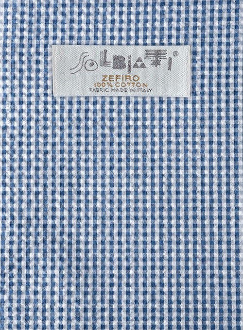 Solbiati Gingham Blue Seersucker Suit - Image 2