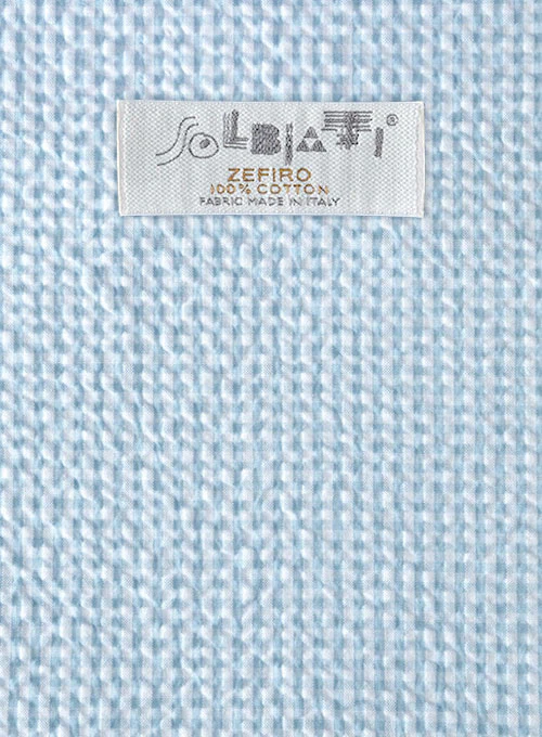 Solbiati Gingham Light Blue Seersucker Jacket - Image 2