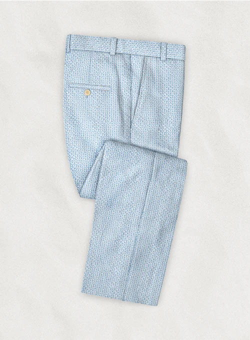 Solbiati Gingham Light Blue Seersucker Suit - Image 4