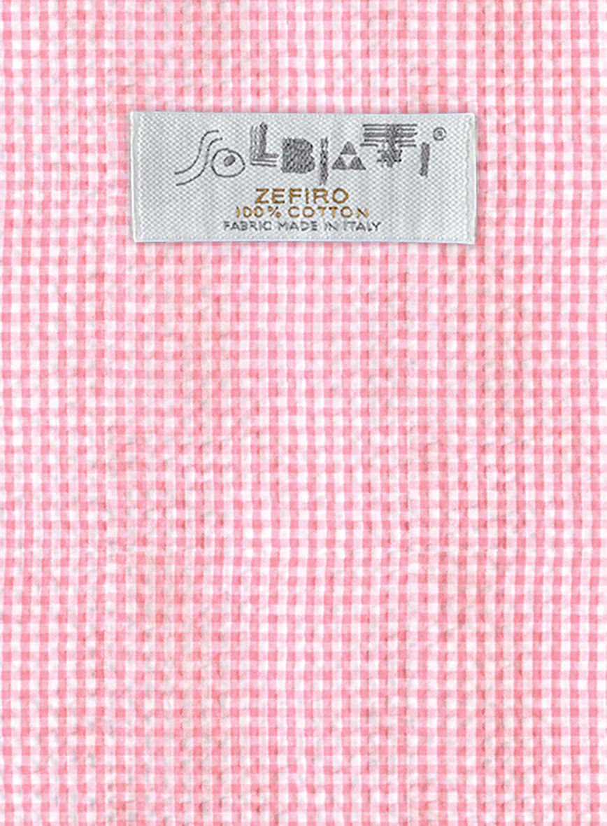 Solbiati Gingham Pink Seersucker Jacket - Image 2