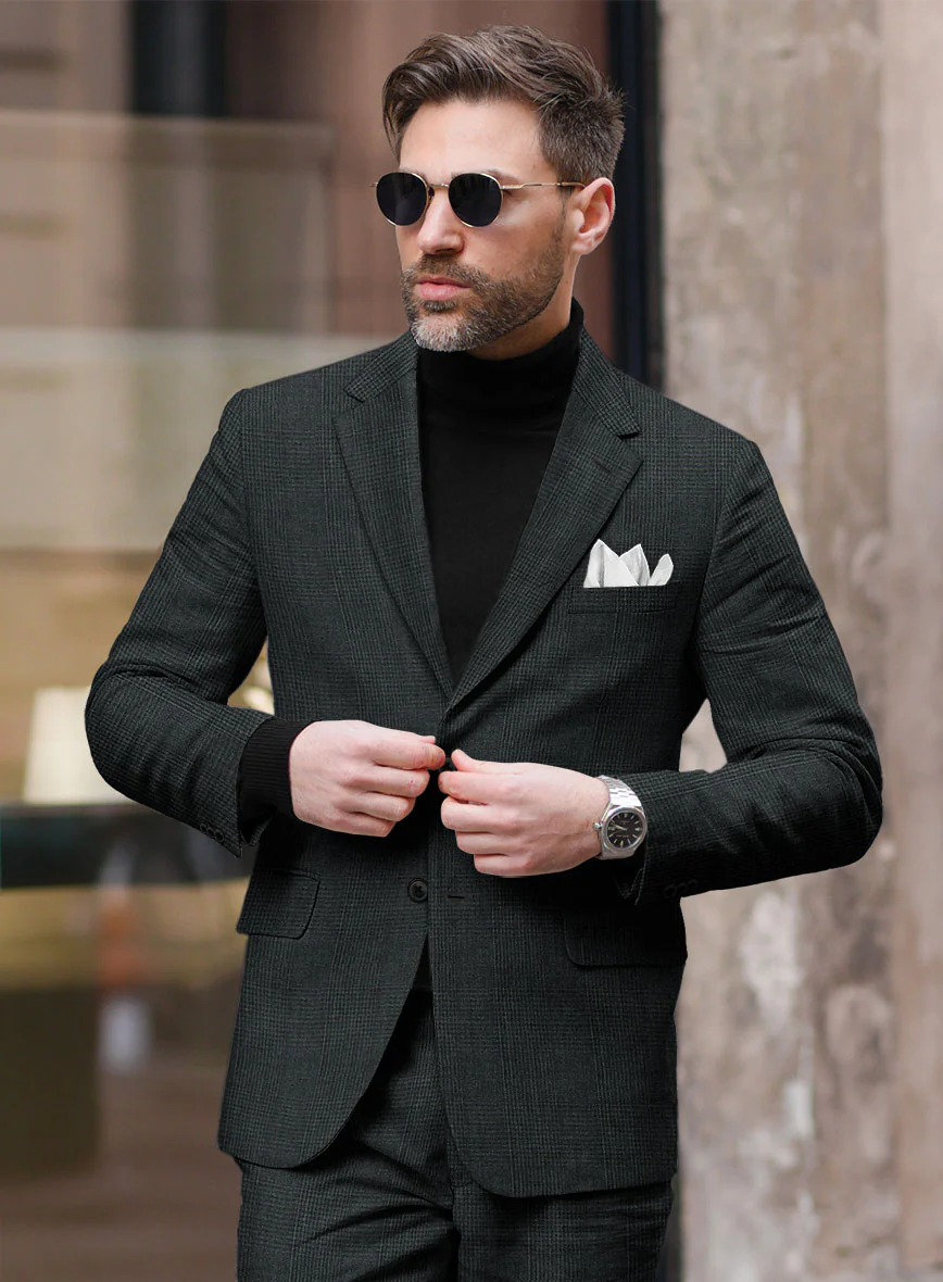 Solbiati Green Check Linen Suit - Image 4