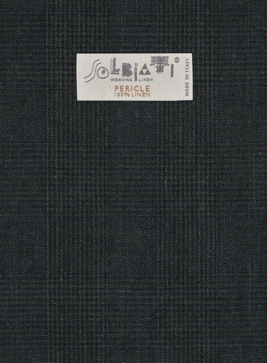 Solbiati Green Check Linen Suit - Image 7