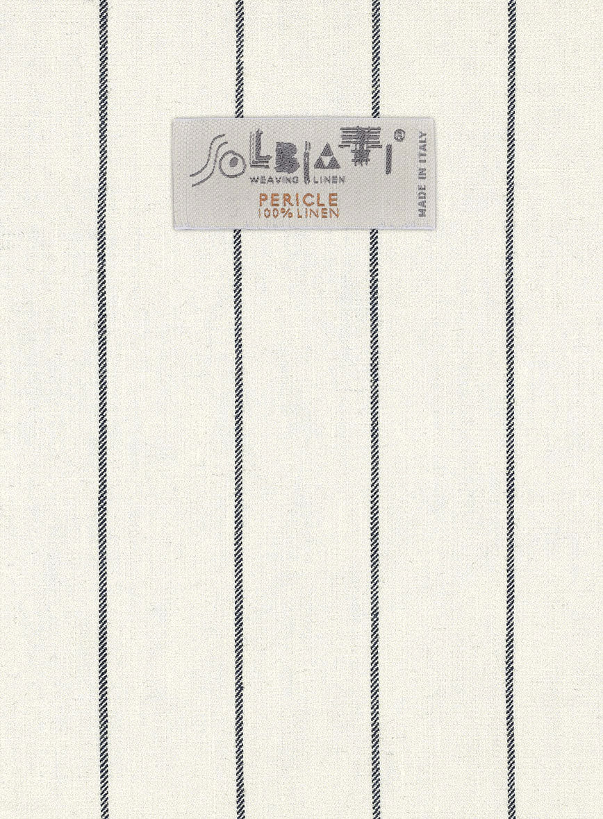 Solbiati Ivory Wide Stripe Linen Jacket - Image 3