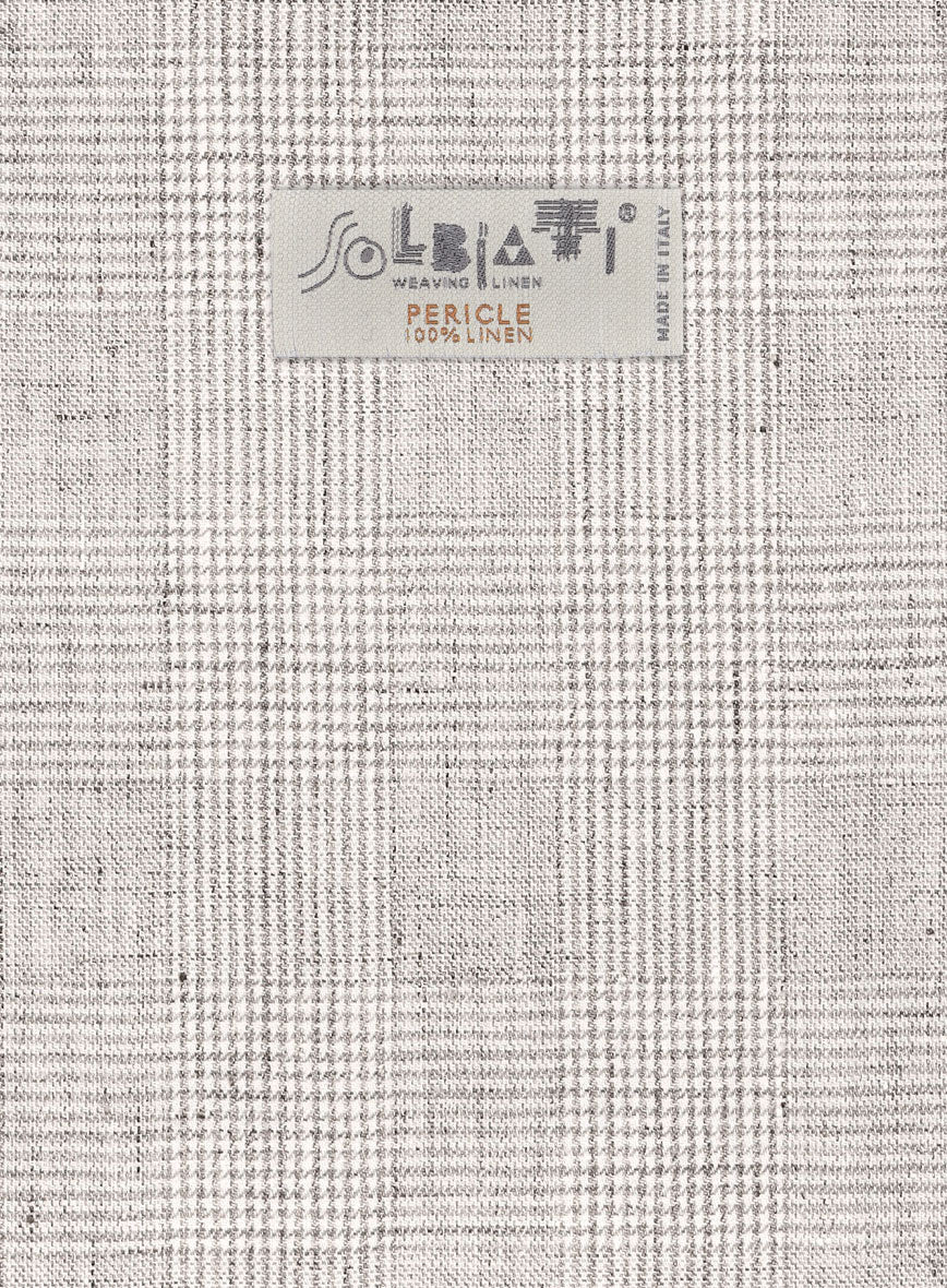Solbiati Light Beige Check Linen Suit - Image 7