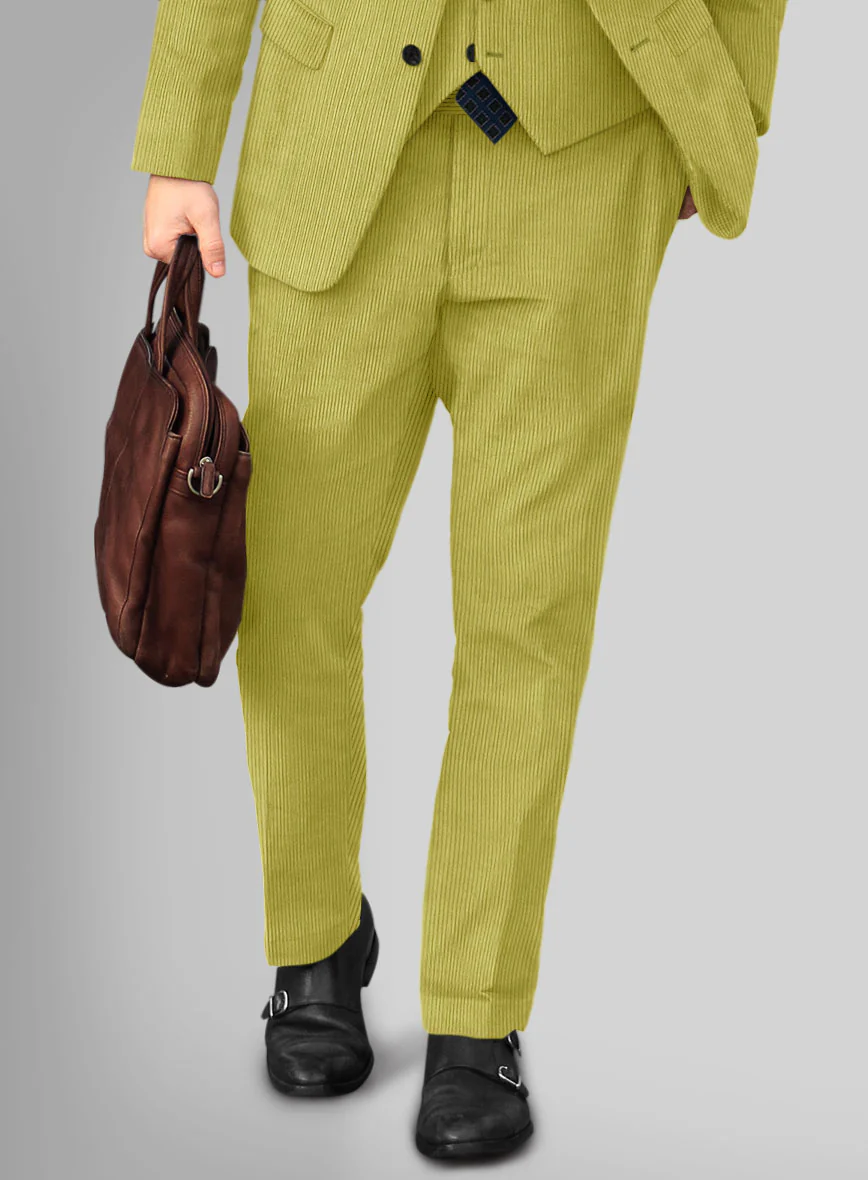 Solbiati Lime Green Corduroy Suit - Image 5