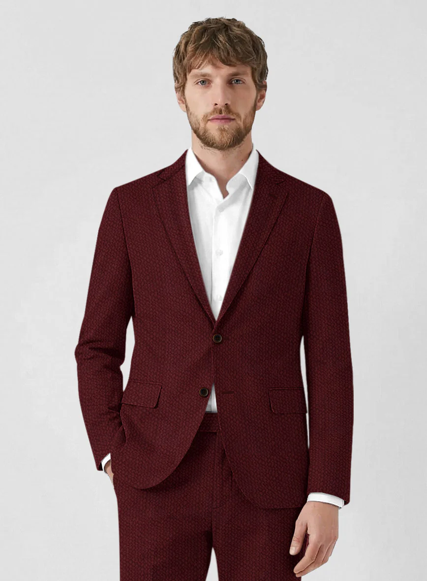 Solbiati Maroon Seersucker Jacket - Image 2