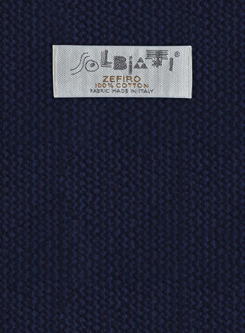 Solbiati Navy Blue Seersucker Pants - Image 2