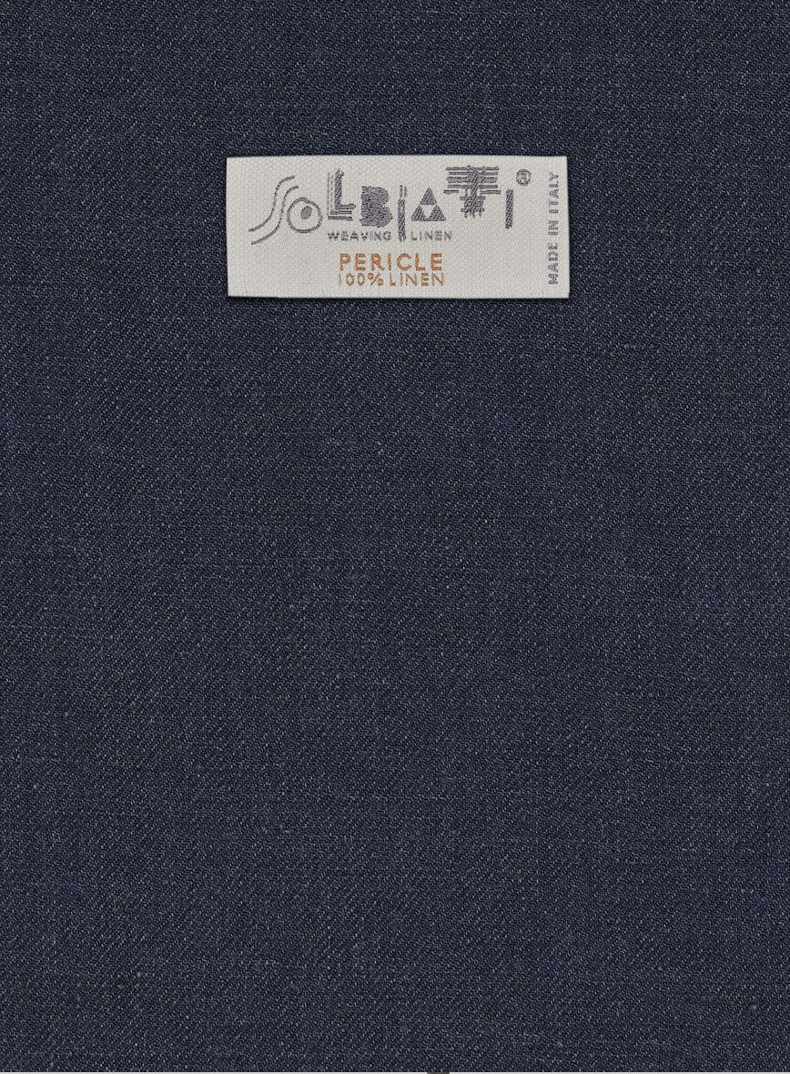 Solbiati Pericle Dark Blue Linen Pants - Image 4