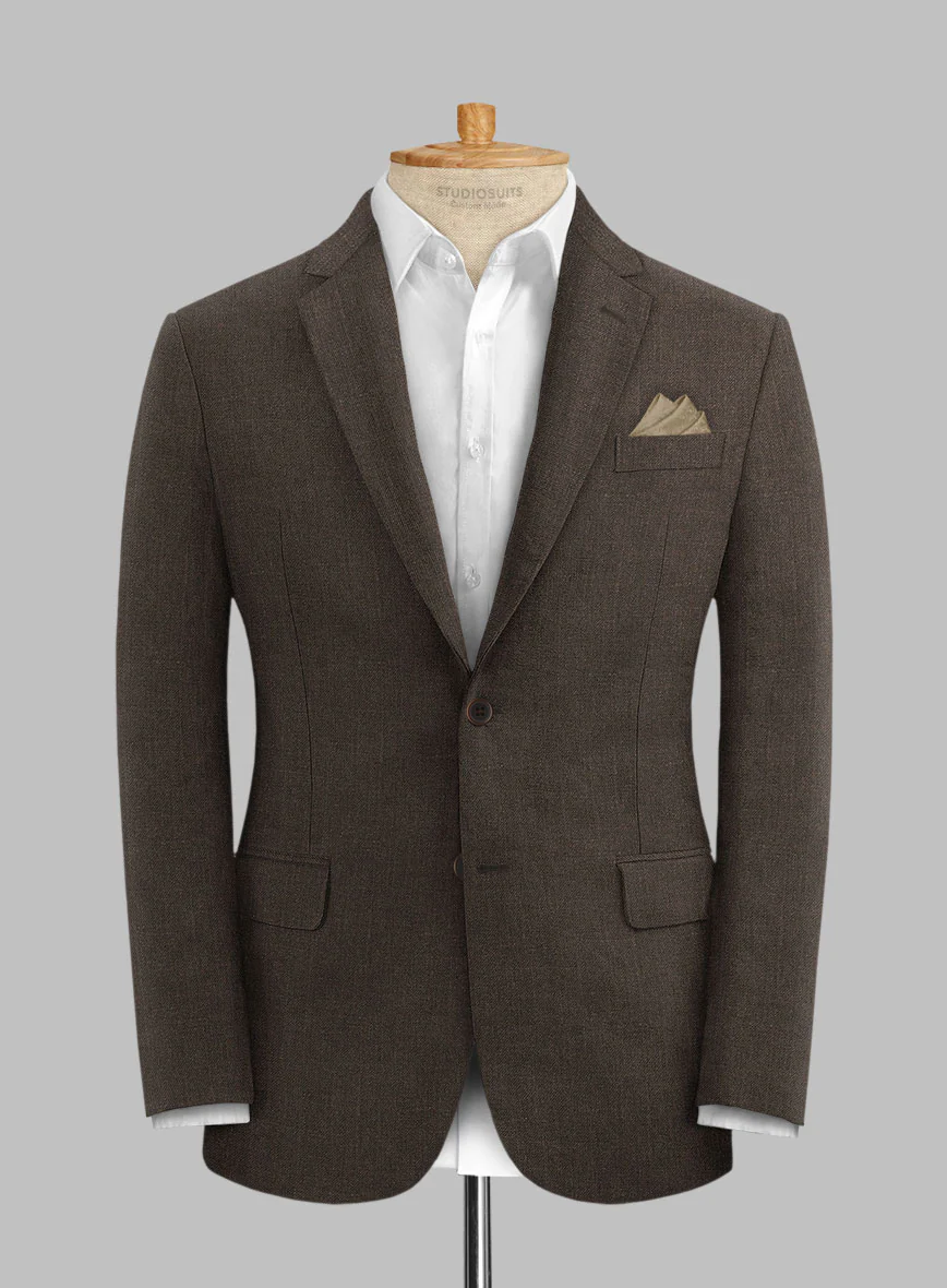 Solbiati Pericle Dark Brown Linen Jacket