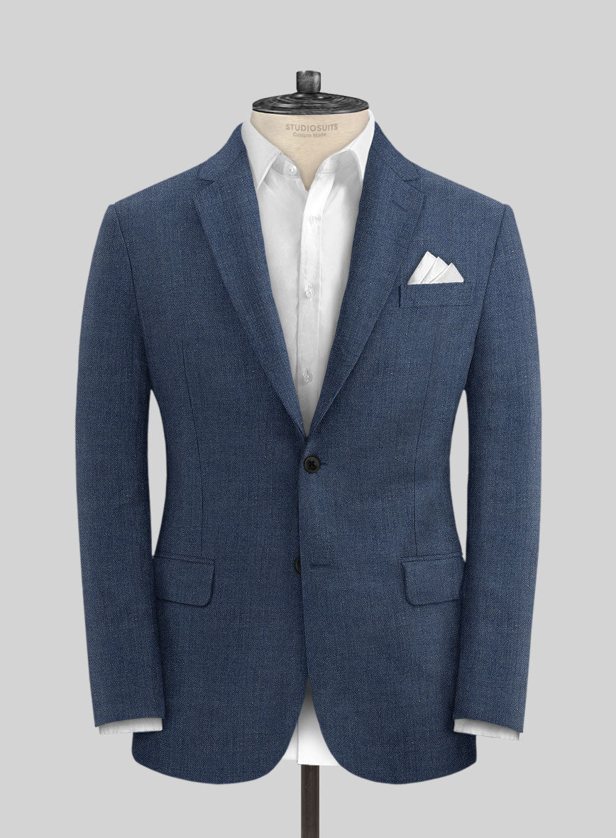 Solbiati Pericle Denim Blue Linen Jacket - Image 3