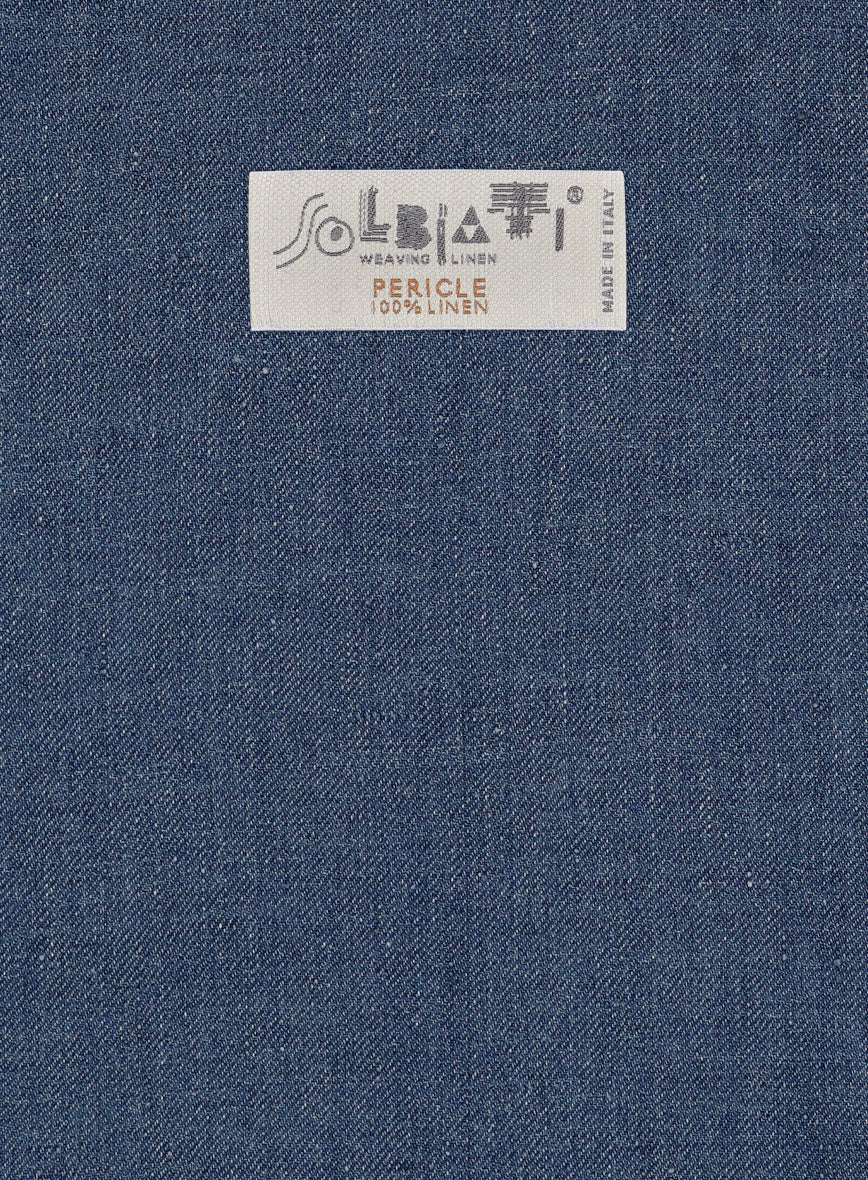 Solbiati Pericle Denim Blue Linen Jacket - Image 4