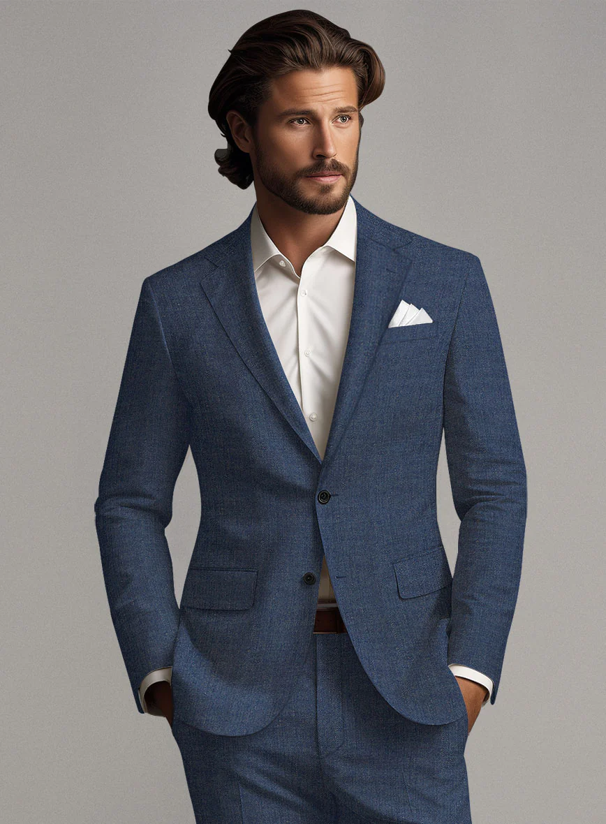 Solbiati Pericle Denim Blue Linen Suit - Image 4
