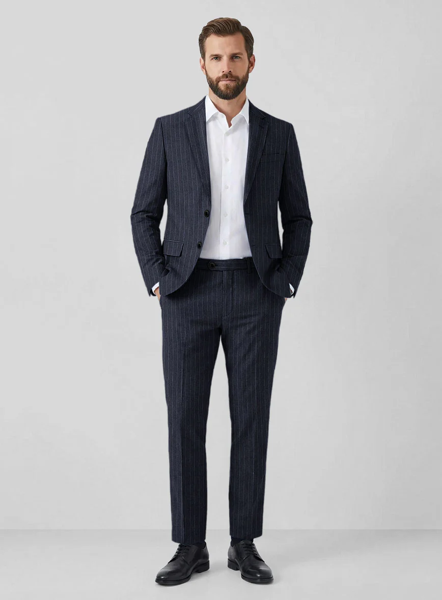 Solbiati Regal Blue Stripe Linen Suit