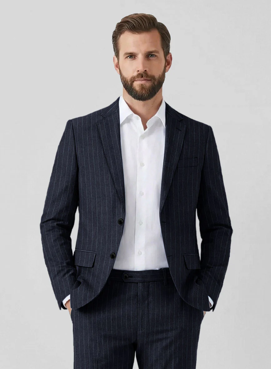 Solbiati Regal Blue Stripe Linen Suit - Image 4