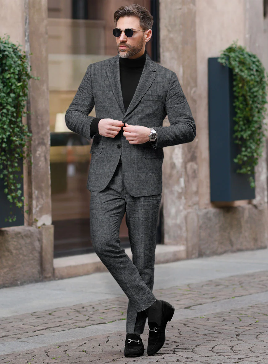 Solbiati Slate Blue Glen Linen Suit - Image 2