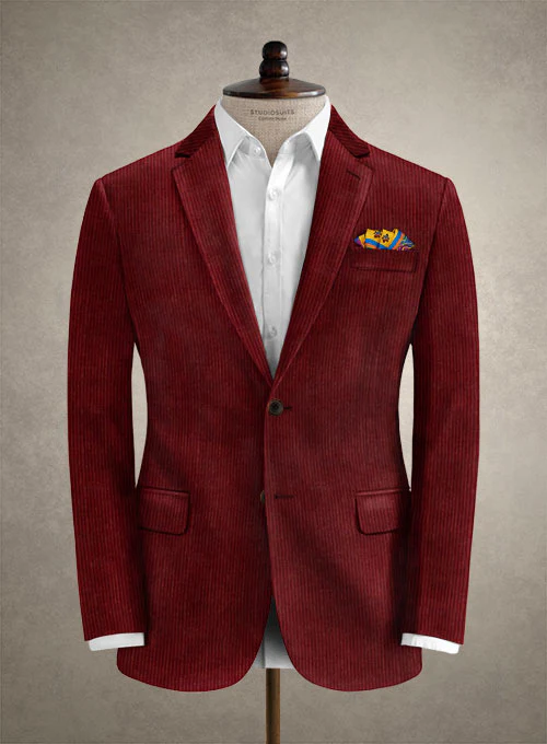 Solbiati Spring Wine Corduroy Jacket