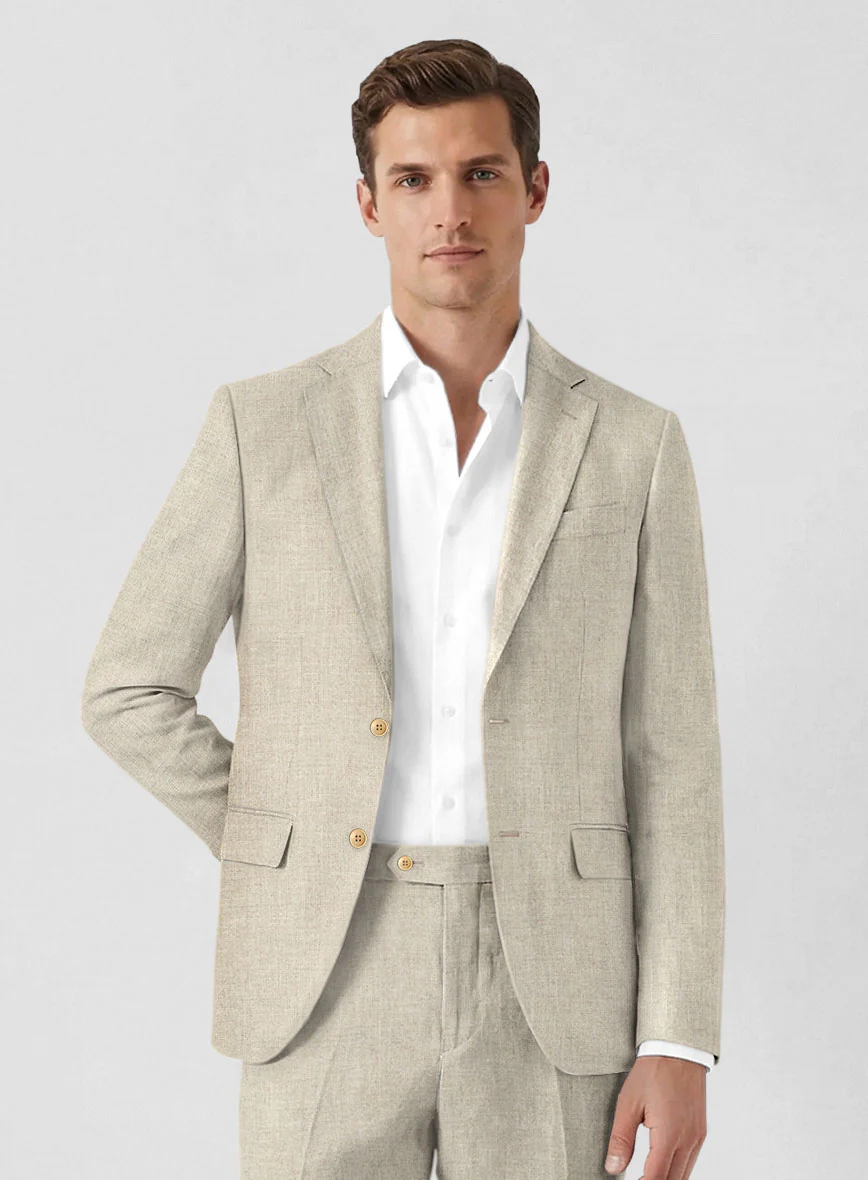 Solbiati Stone Beige Linen Suit - Image 3