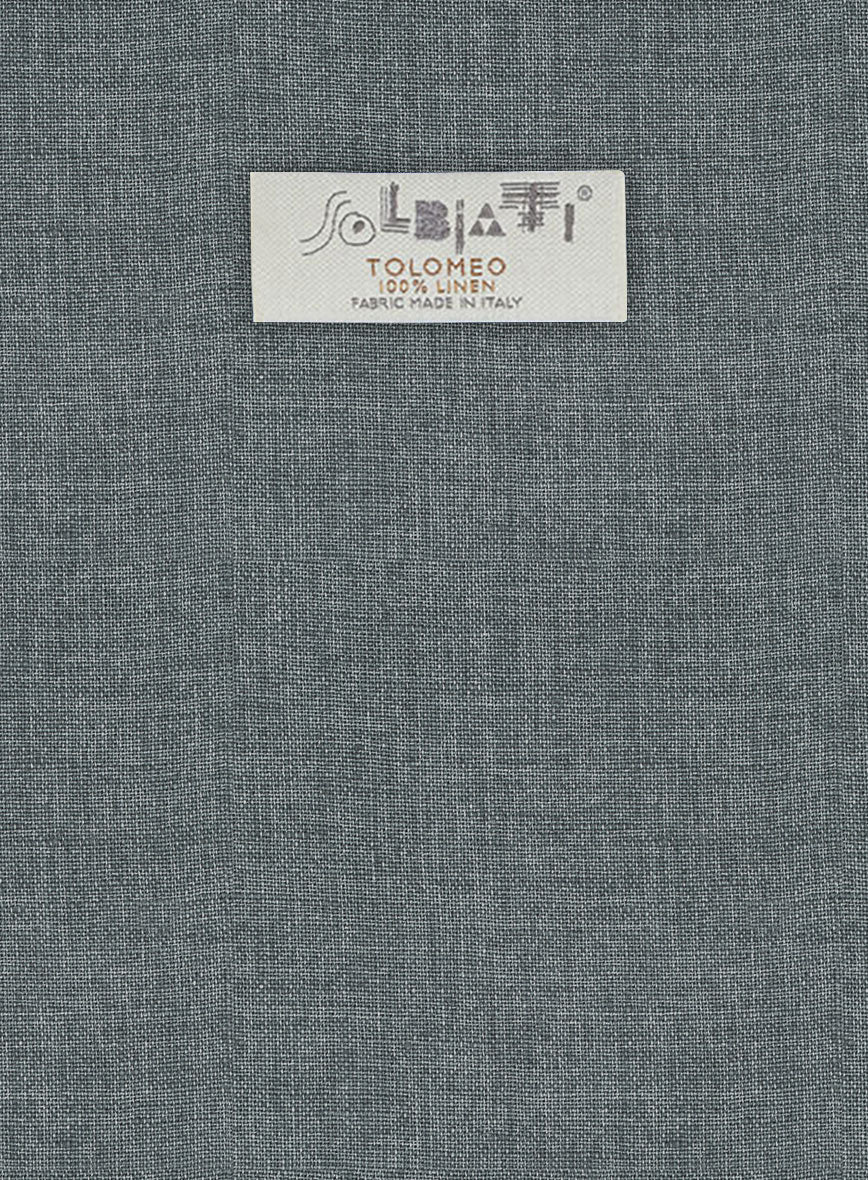 Solbiati Stone Gray Linen Pants - Image 2