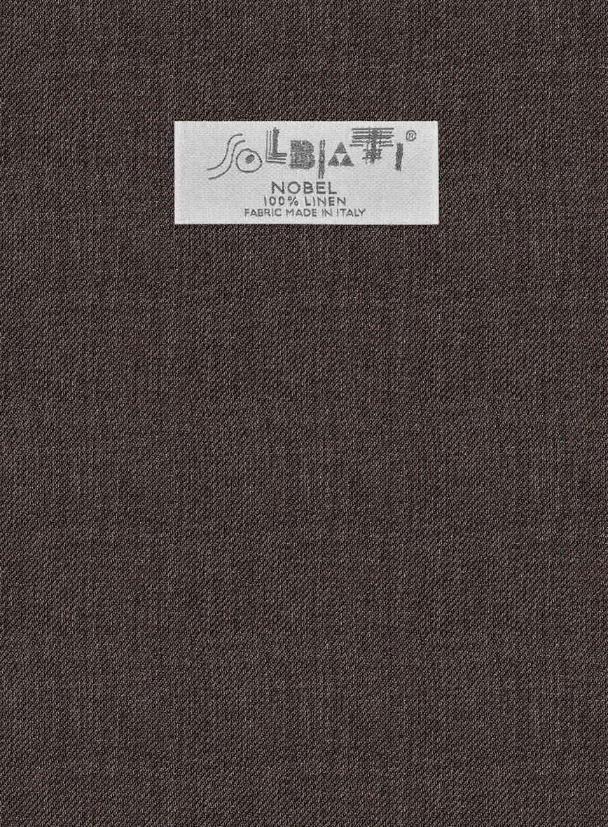 Solbiati Twill Brown Linen Jacket - Image 2