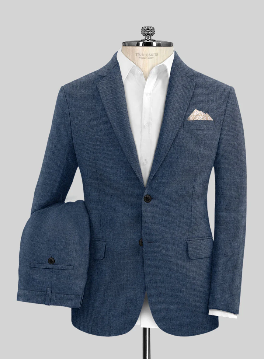 Solbiati Twill Indigo Linen Suit