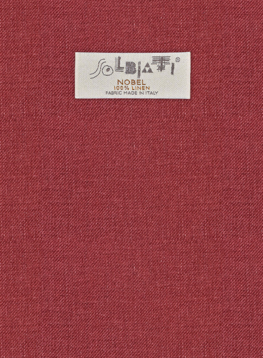 Solbiati Twill Red Linen Pants - Image 3