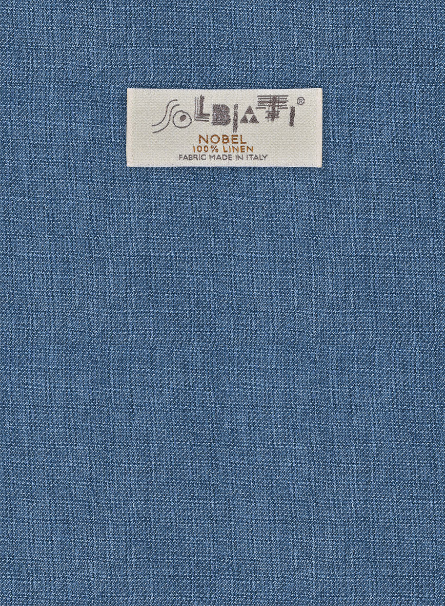 Solbiati Twill Stone Blue Linen Pants - Image 3