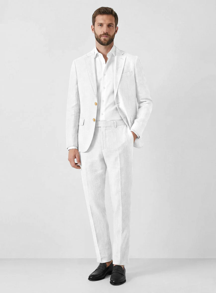 Solbiati White Linen Suit